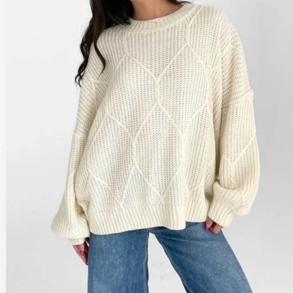 Elegant Cream Knit Sweater